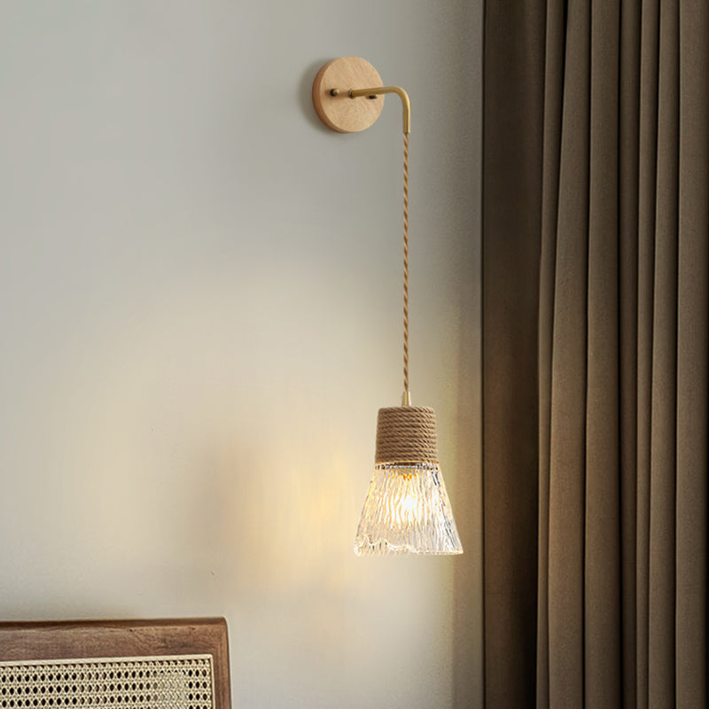 Modern Wooden Wall Light Sconce Simple Wall Light Fixture for Bedroom