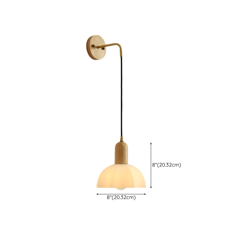 Modern Wooden Wall Light Sconce Simple Wall Light Fixture for Bedroom
