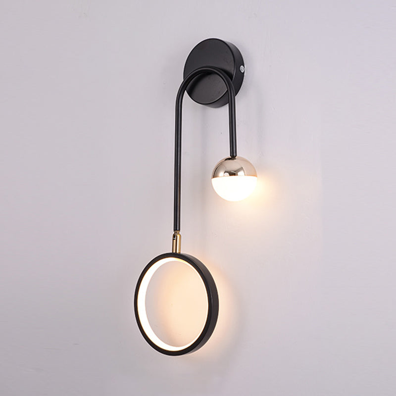 Modern Wall Sconce Lighting 1 Light Metal Wall Sconce for Living Room
