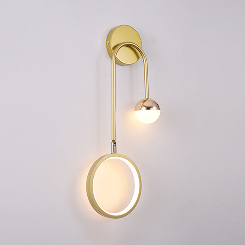 Modern Wall Sconce Lighting 1 Light Metal Wall Sconce for Living Room