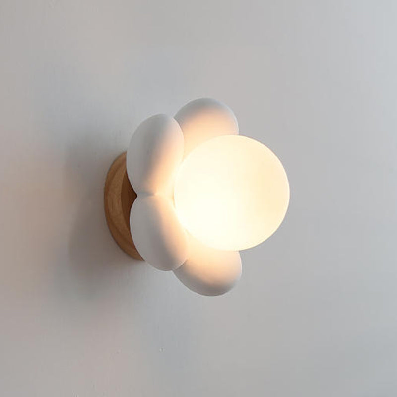 Modern Flower Shape Wall Sconce Lighting 1 Light Wall Sconce for Living Room