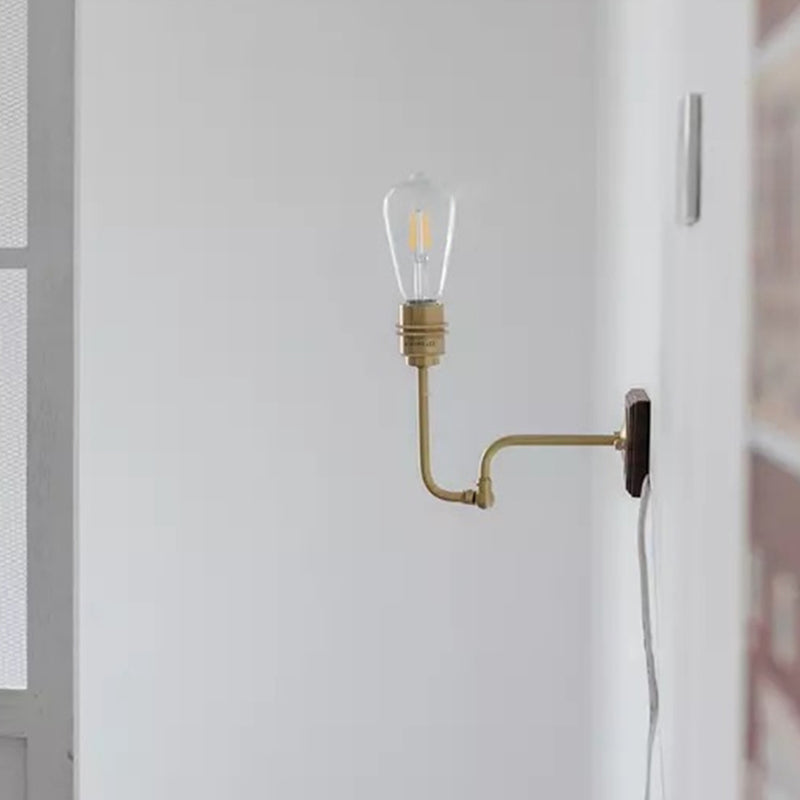 Modern Square Shape Vanity Light with Wood Base for Powder Room Washroom