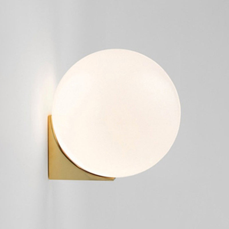 1-Light Bathroom Wall Light Fixture Modern Glass Wall Light Fixtures