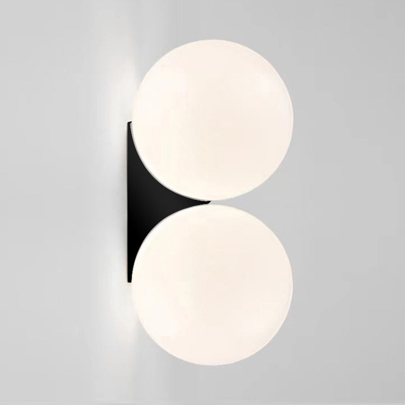 1-Light Bathroom Wall Light Fixture Modern Glass Wall Light Fixtures