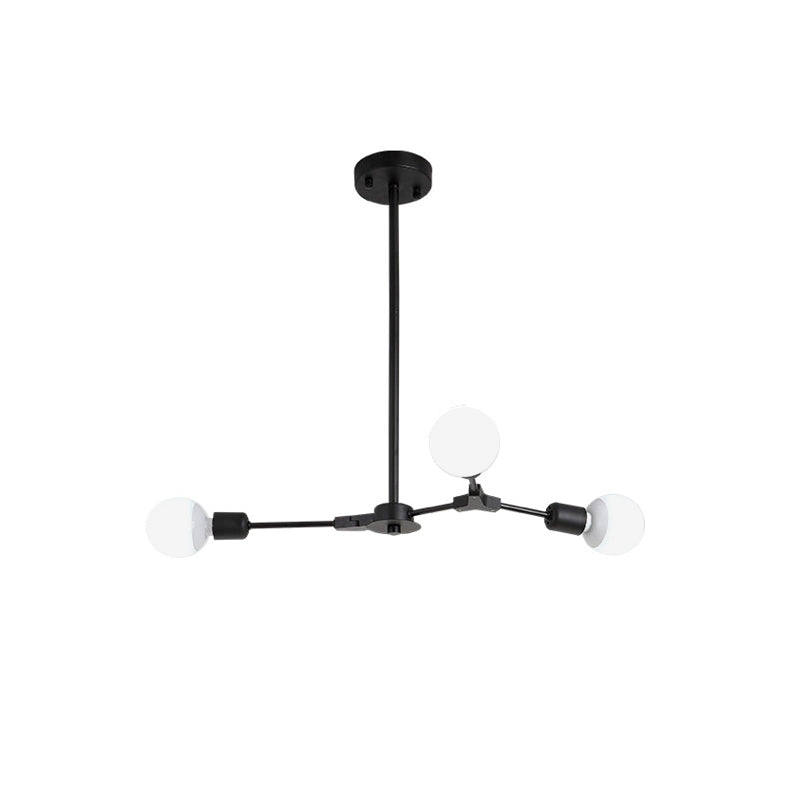 Lampadella RAMABILE RANABLE METALE NORDICO NORME 3/6 LUCI BLACI/GOLD APPENDENTE LUCE