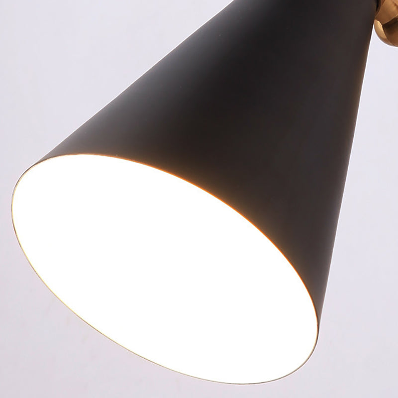 Postmodern Horn Shape Vanity Light with Iron Shade for Shower Room