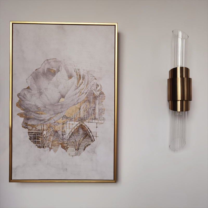 American Style Cylinder Shape Vanity Light with Glass Shade for Shower Room