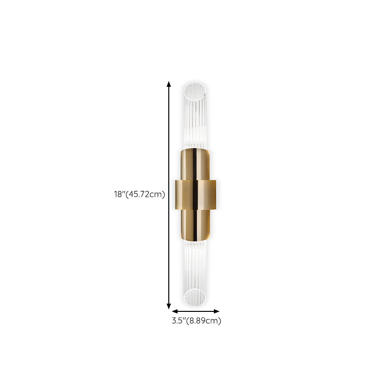 American Style Cylinder Shape Vanity Light with Glass Shade for Shower Room