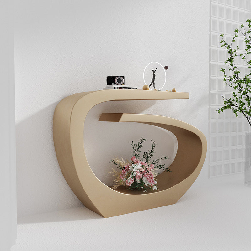 Contemporary Console Accent Table with Steel Bracket for Hall