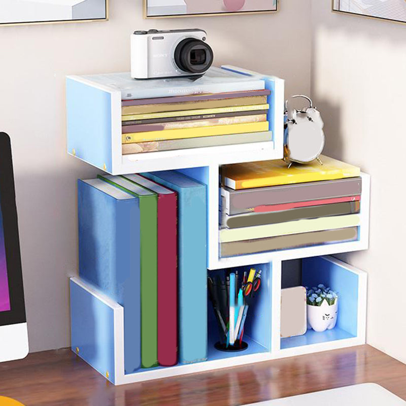 Modern Style Open Back Bookshelf Engineered Wood Bookcase with Shelves