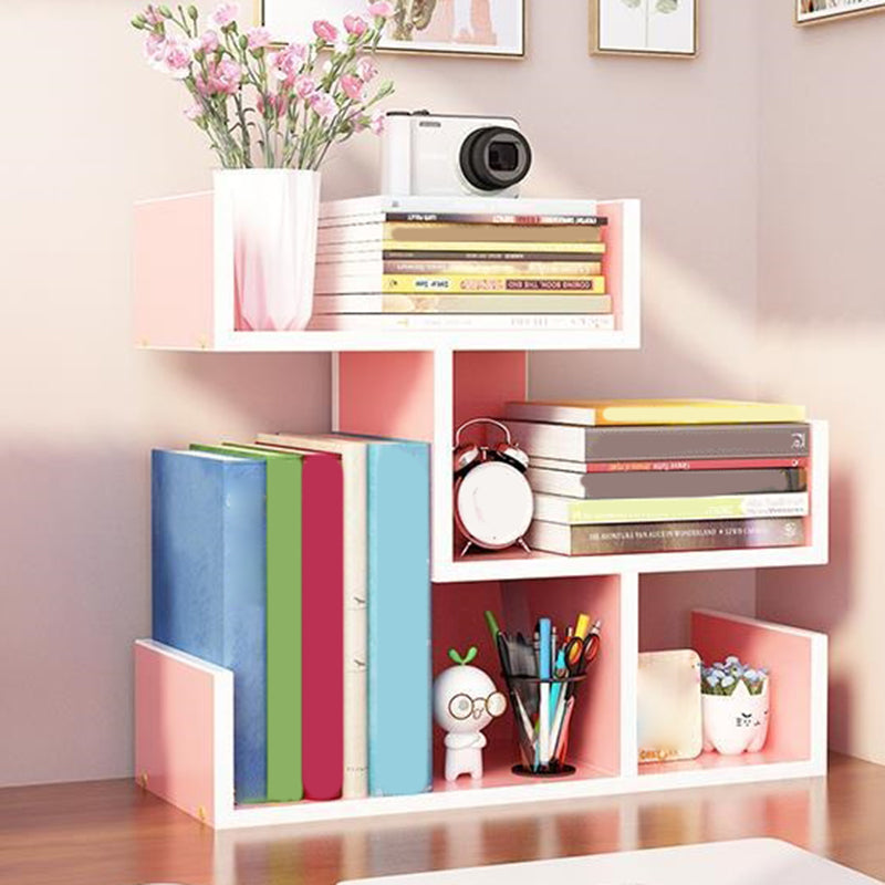 Modern Style Open Back Bookshelf Engineered Wood Bookcase with Shelves