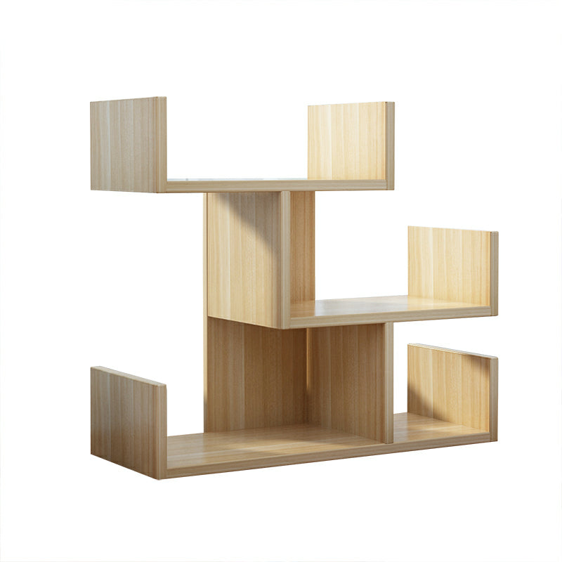 Modern Style Open Back Bookshelf Engineered Wood Bookcase with Shelves