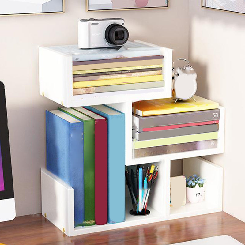 Modern Style Open Back Bookshelf Engineered Wood Bookcase with Shelves