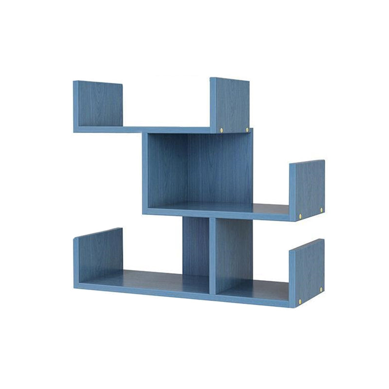 Modern Style Open Back Bookshelf Engineered Wood Bookcase with Shelves