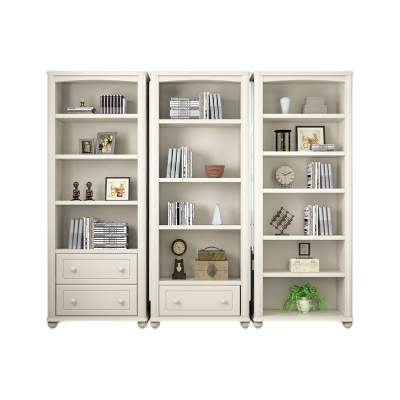 Modern Standard Bookshelf Wooden White Bookcase with Shelves