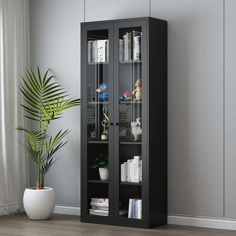 Modern Closed Back Vertical Bookshelf Metal Bookcase for Office