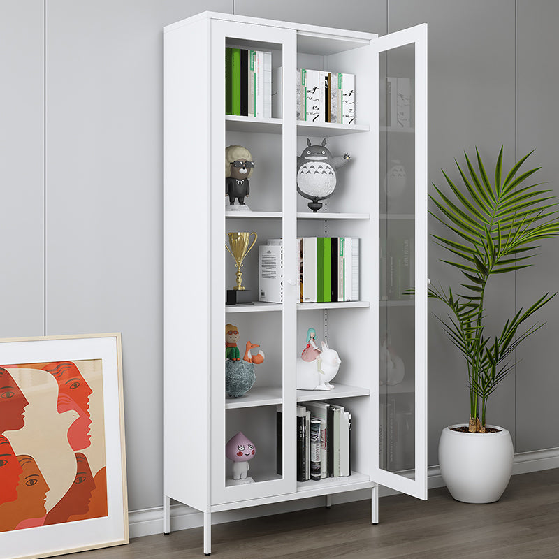 Modern Closed Back Vertical Bookshelf Metal Bookcase for Office