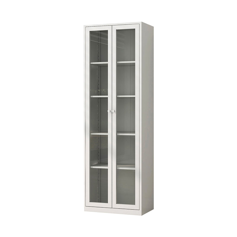 Modern Closed Back Vertical Bookshelf Metal Bookcase for Office