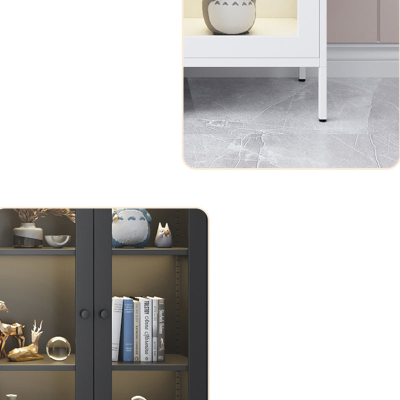 Modern Closed Back Vertical Bookshelf Metal Bookcase for Office