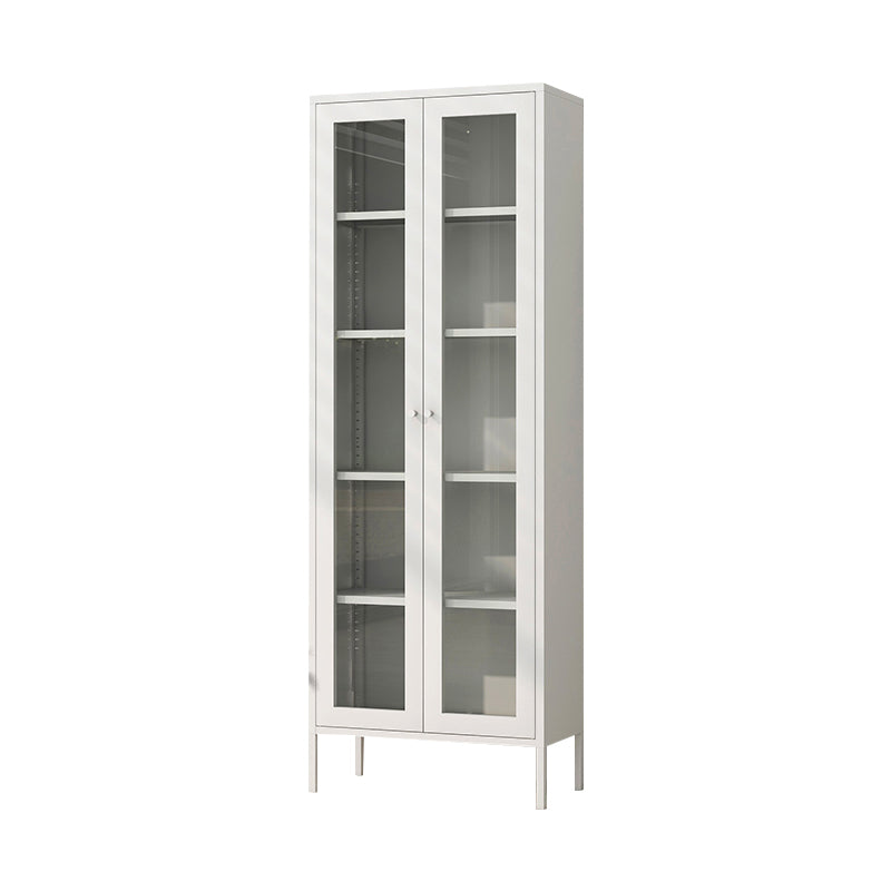 Modern Closed Back Vertical Bookshelf Metal Bookcase for Office