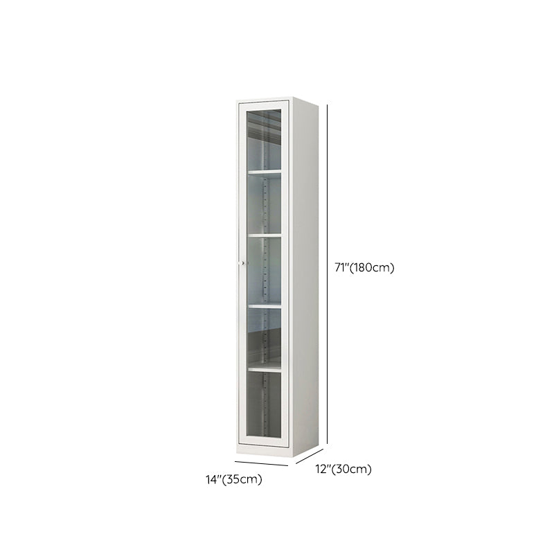 Modern Closed Back Vertical Bookshelf Metal Bookcase for Office