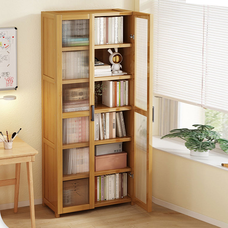 Vertical Engineered Wood Bookshelf Contemporary Closed Back Bookcase