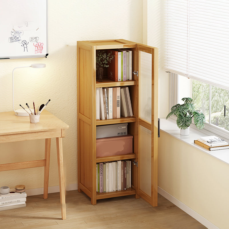 Vertical Engineered Wood Bookshelf Contemporary Closed Back Bookcase