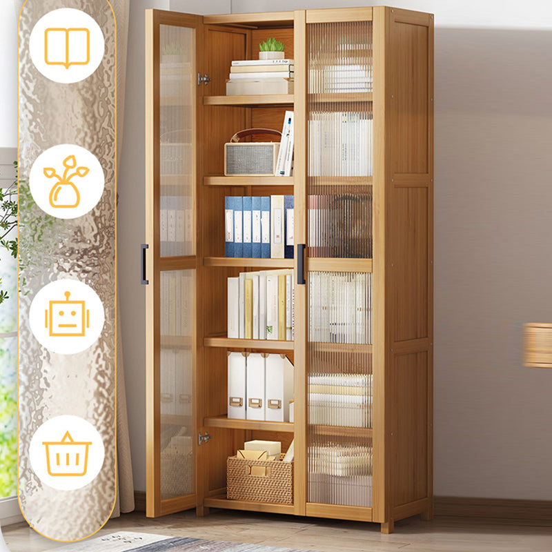 Vertical Engineered Wood Bookshelf Contemporary Closed Back Bookcase