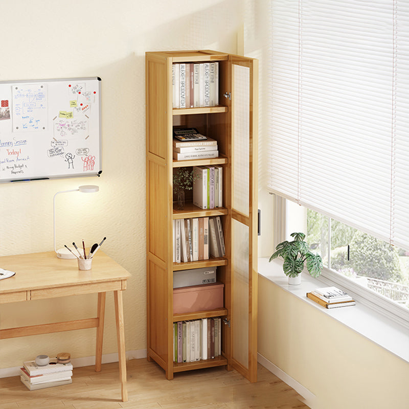 Vertical Engineered Wood Bookshelf Contemporary Closed Back Bookcase