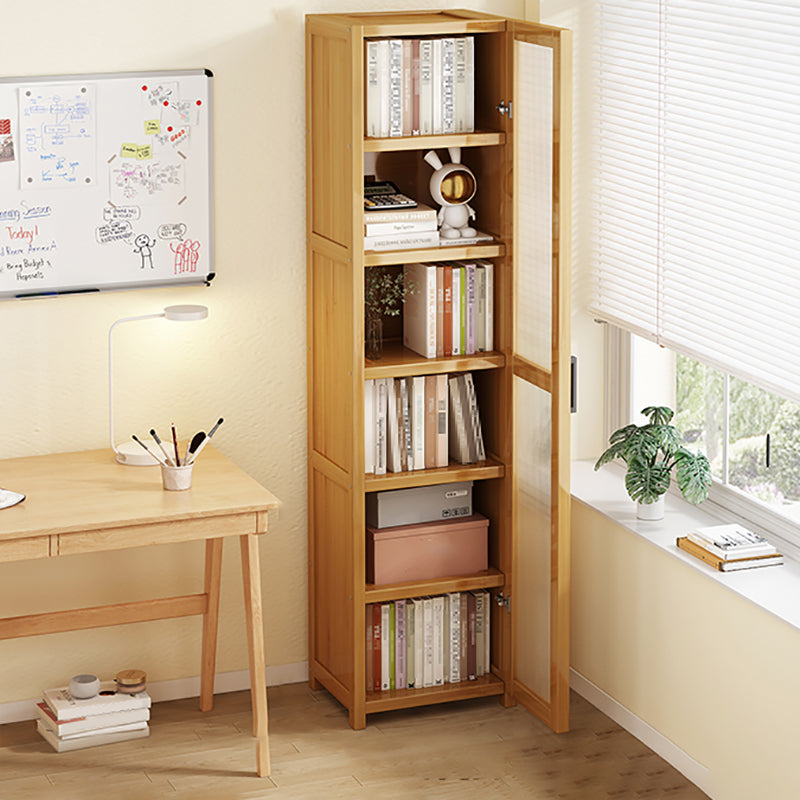 Vertical Engineered Wood Bookshelf Contemporary Closed Back Bookcase