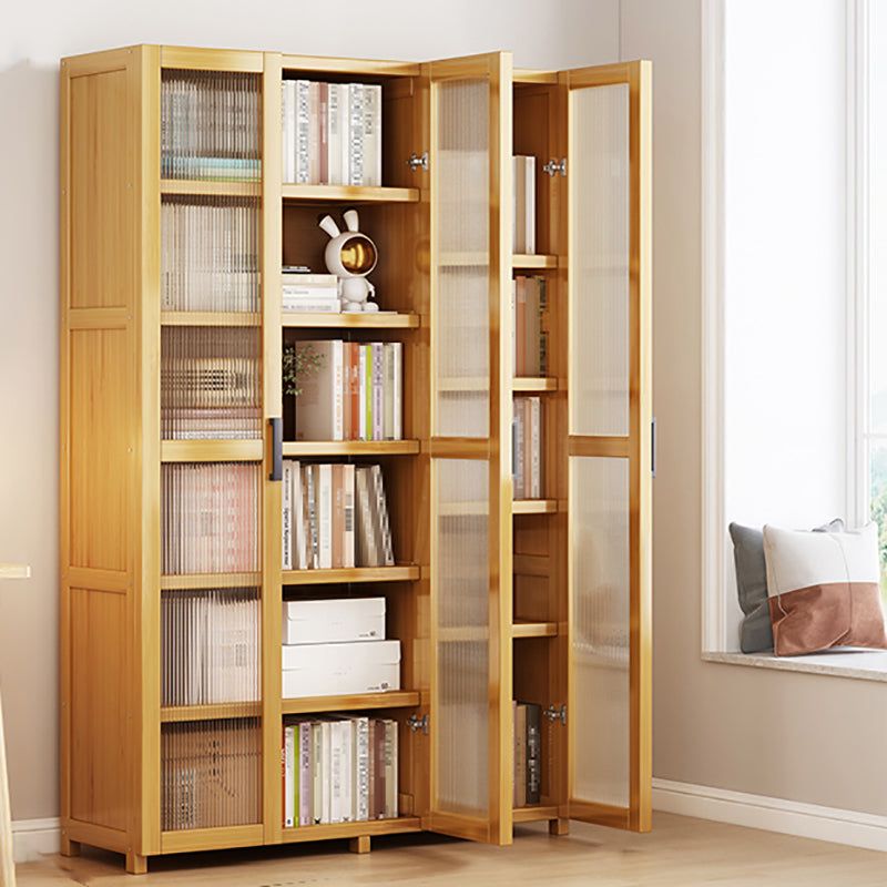 Vertical Engineered Wood Bookshelf Contemporary Closed Back Bookcase