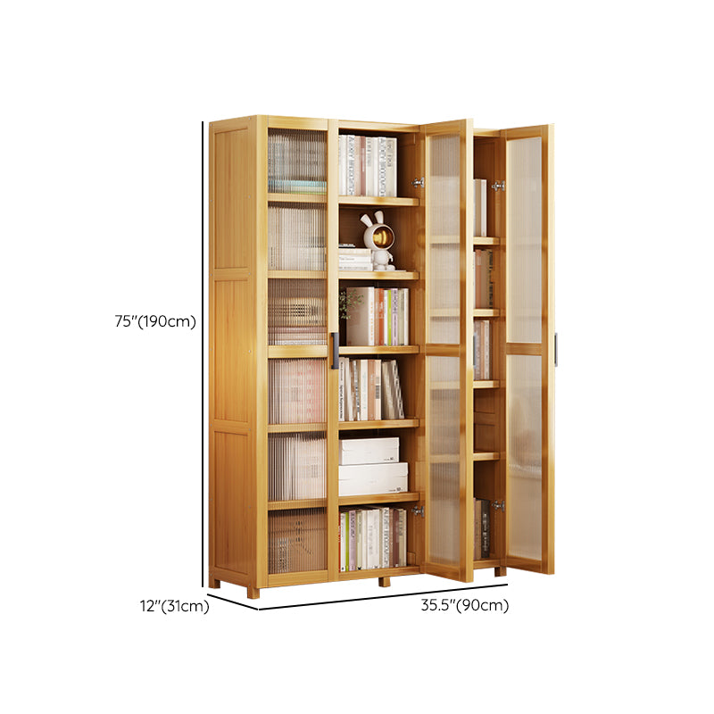 Vertical Engineered Wood Bookshelf Contemporary Closed Back Bookcase