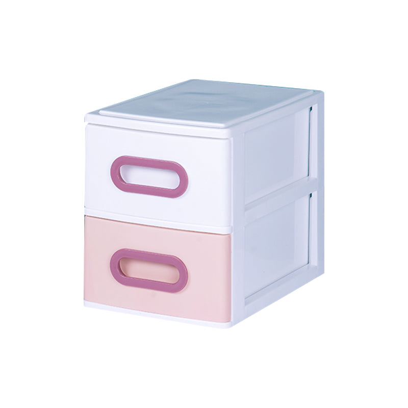 Plastic File Cabinet Vertical Color Block File Cabinet with Drawers for Home Office