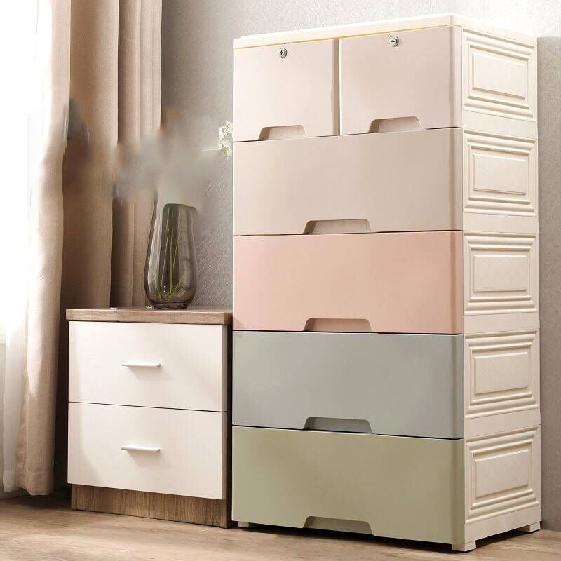 Bedroom Drawers Wardrobe Cabinet Modern Plastic Storage Cabinet