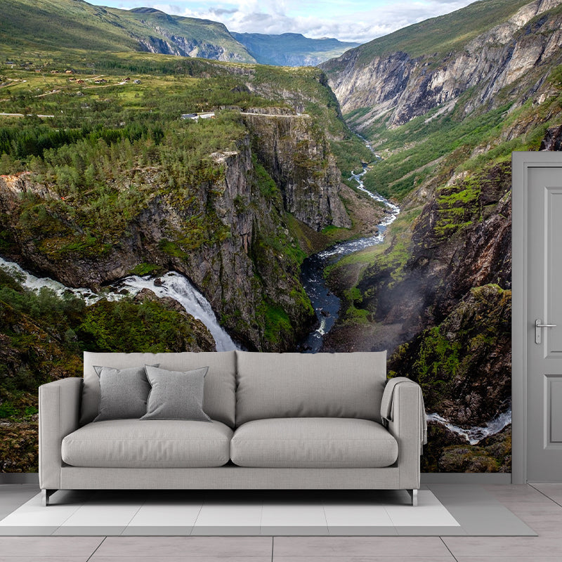 Landscapes Pattern Mildew Wall Mural Horizontalt for Living Room