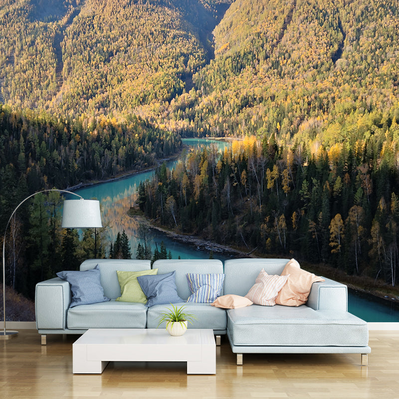 Landscapes Pattern Mildew Wall Mural Horizontalt Photography for Living Room