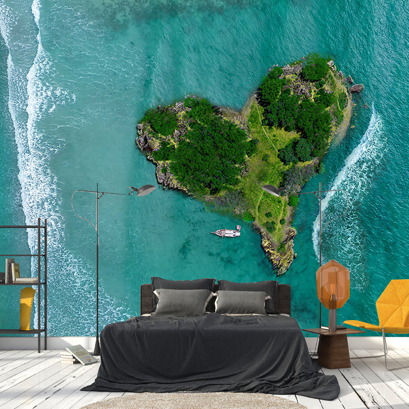 Sea Photography Pattern Mildew Wall Mural Horizontalt for Living Room