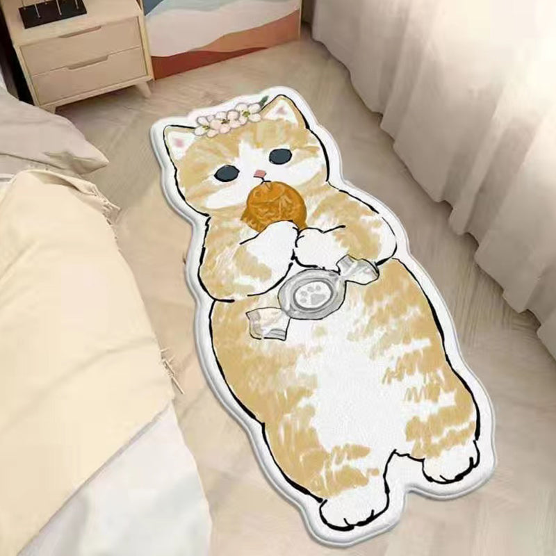 Novelty Contemporary Polyster Animal Printed Living Room Non-Slip Backing Area Rug