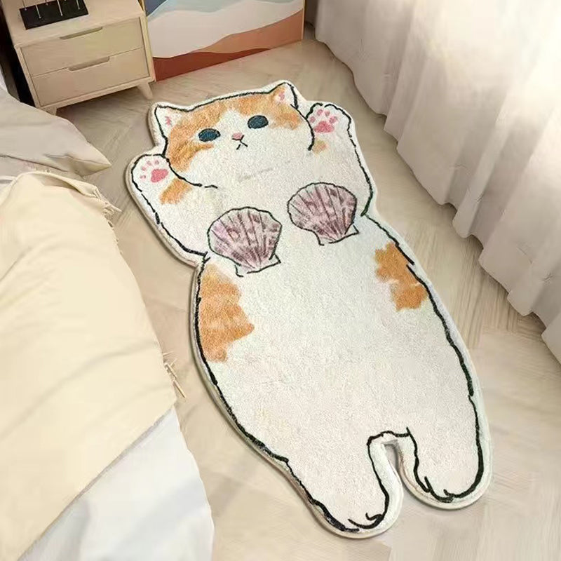Novelty Contemporary Polyster Animal Printed Living Room Non-Slip Backing Area Rug