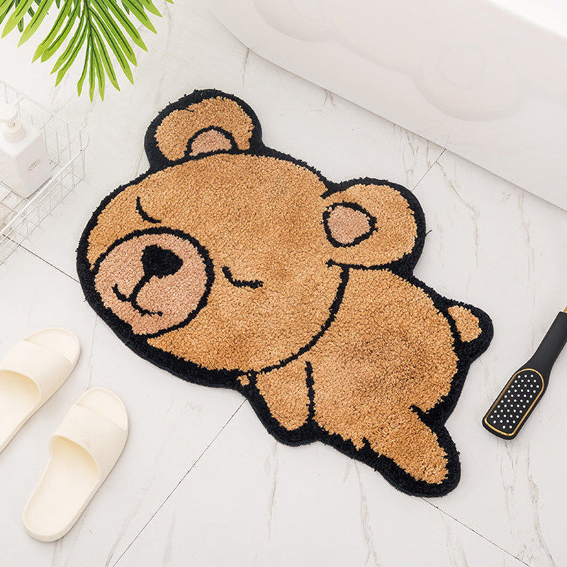Novelty Animal Pattern Area Carpet Imitation Cashmere Modern Non-Slip Backing Indoor