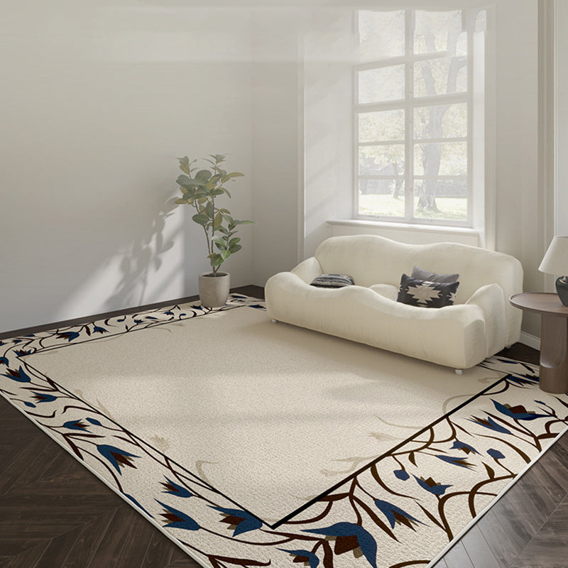 Geometric Pattern Rug Polyester Indoor Rug Non-Slip Carpet for Living Room and Bedroom