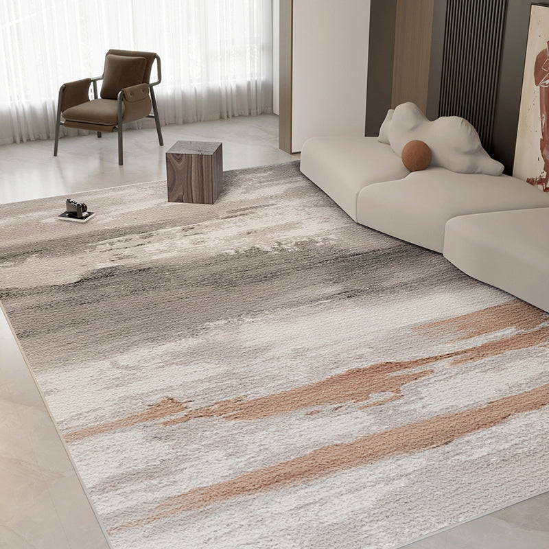 Simple Abstract Pattern Rug Polyester Indoor Rug Non-slip Carpet for Living Room and Bedroom