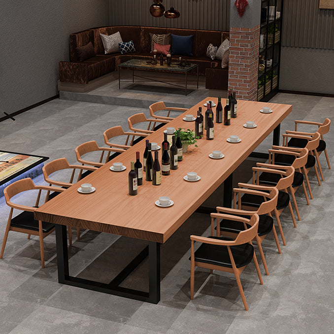 Contemporary Arm Dining Chairs Upholstered Dining Chairs with Wood Base