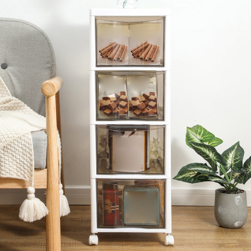 Vertical Transparent Filing Cabinet Modern Plastic Drawers File Cabinet