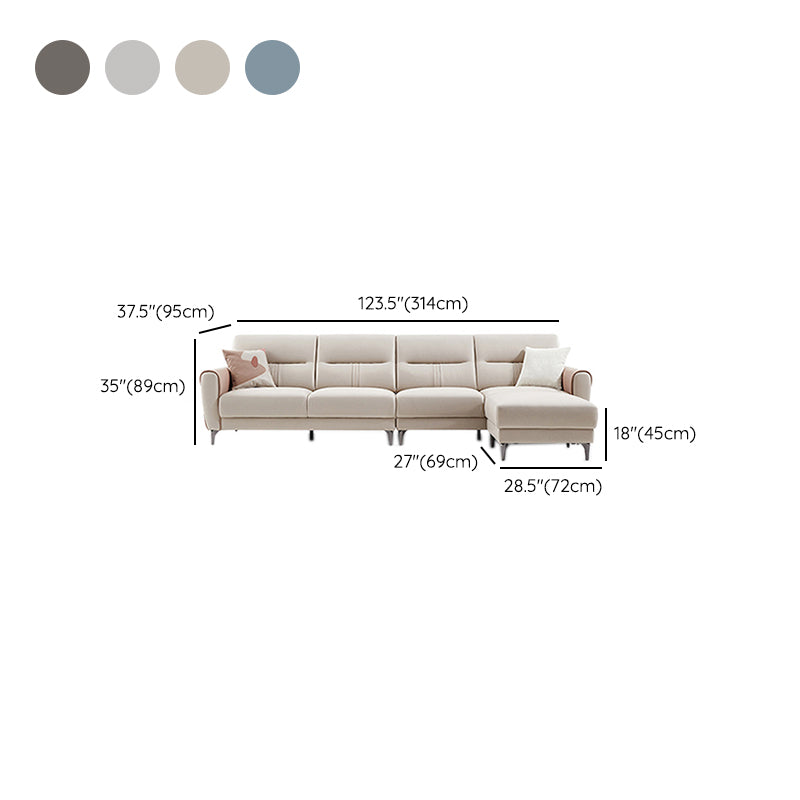 Square Arm Sofa in Solid Wood with Sewn Pillow Back Faux Leather