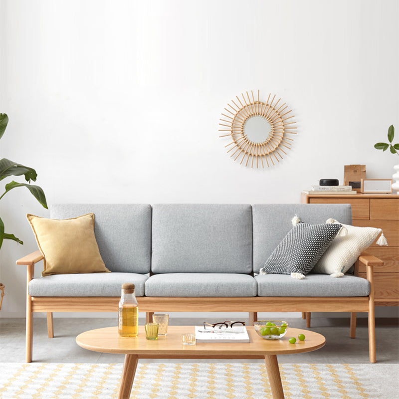 Solid Wood Solid Color Foam No Extra Resistance Sofa for Living Room
