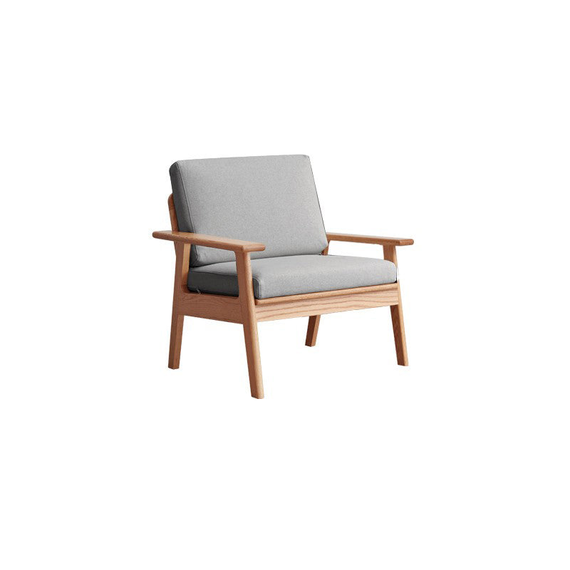 Solid Wood Solid Color Foam No Extra Resistance Sofa for Living Room
