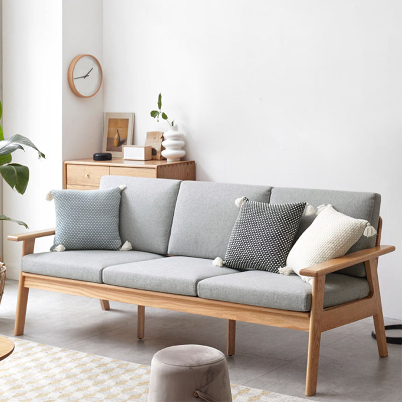 Solid Wood Solid Color Foam No Extra Resistance Sofa for Living Room