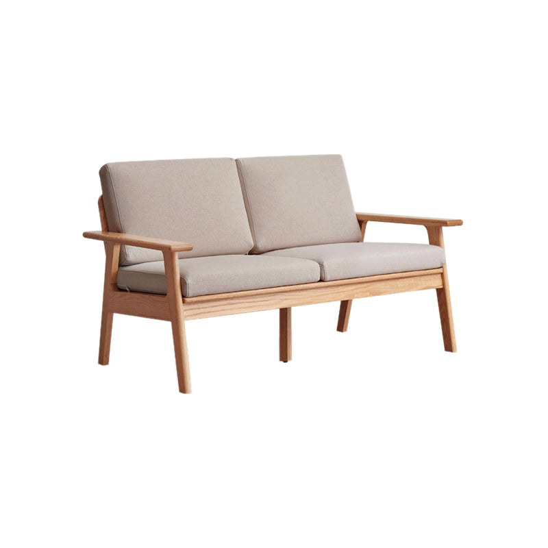 Solid Wood Solid Color Foam No Extra Resistance Sofa for Living Room