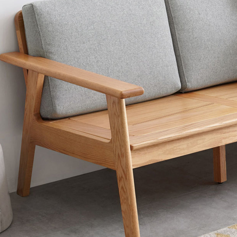 Solid Wood Solid Color Foam No Extra Resistance Sofa for Living Room